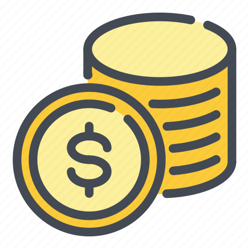 Bank, coin, dollar, money, pay, payment, stack icon - Download on Iconfinder