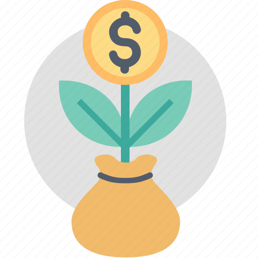 Growing, income, dollar, finance, money, plant, profit icon - Download on Iconfinder
