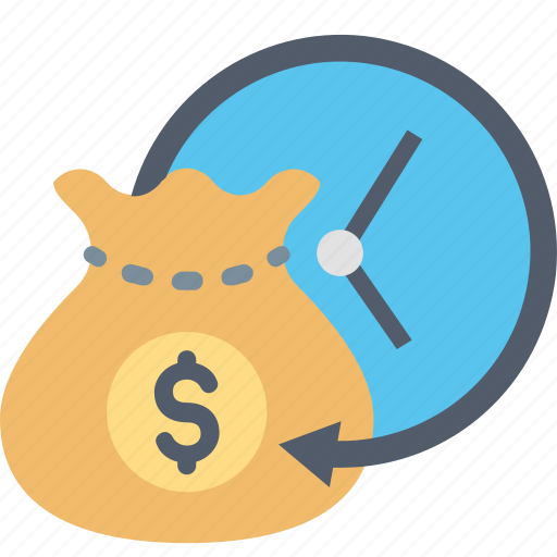 Investment, clock, finance, income, money, profit, time icon - Download on Iconfinder