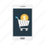 cart, mobile, online, phone, shopping 