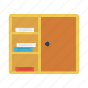 cabinet, desk, drawer, files, table