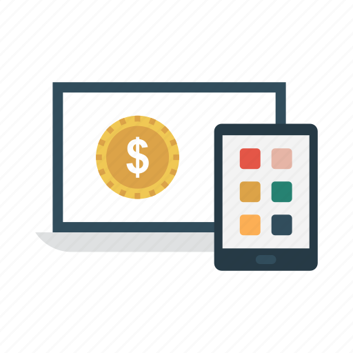 Dollar, filesharing, finance, laptop, mobile icon - Download on Iconfinder