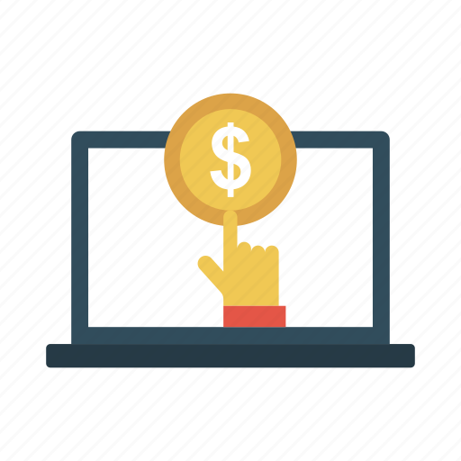 Dollar, finance, laptop, online, payperclick icon - Download on Iconfinder