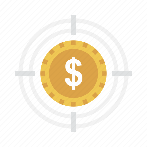 Coins, dollar, finance, money, target icon - Download on Iconfinder