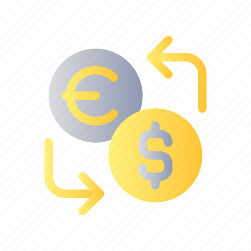 Currency exchange, financial operation, money value, foreign currency icon - Download on Iconfinder