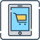 cart, cell phone, checkout, mobile, online, shop, shopping