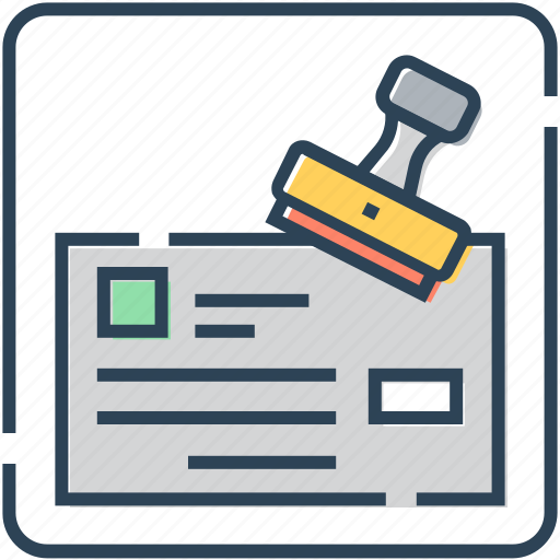 Approved, authorization, banking, cheque, stamp icon - Download on Iconfinder