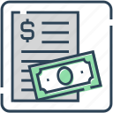 analytics, banknote, bill, book keeping, cash, document, record 