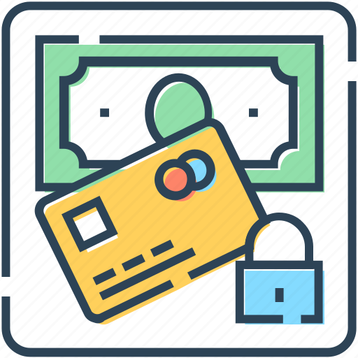 Atm card, banknote, dollar, lock, money, safe banking, security icon - Download on Iconfinder