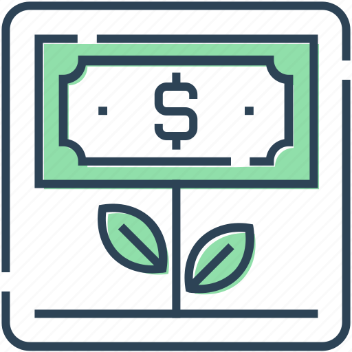Banknote, business, dollar, finance, flower, growth, money icon - Download on Iconfinder