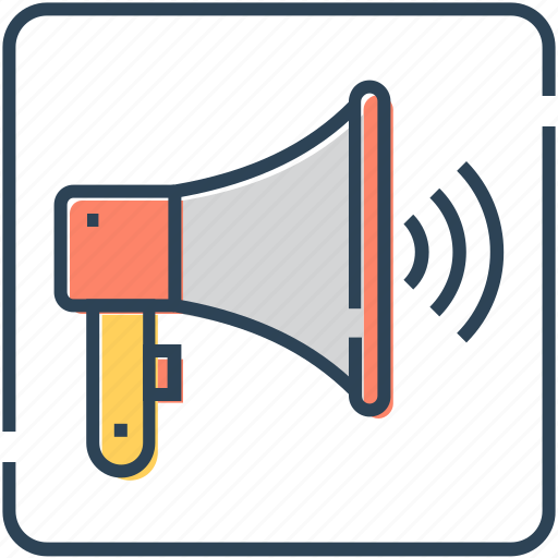 Announcement, bullhorn, loudspeaker, megaphone, promotion icon - Download on Iconfinder