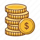 coins, money, dollar, currency, finance