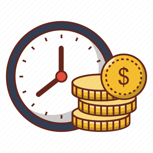 Dollar, banking, clock, stopwatch, money icon - Download on Iconfinder