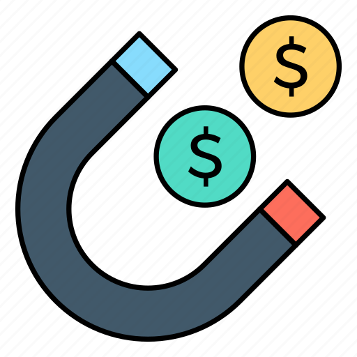 Dollar, money, attract, magnet icon - Download on Iconfinder