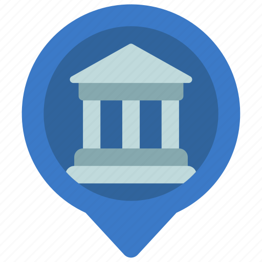 Bank, location, finance, pin, pointer icon - Download on Iconfinder