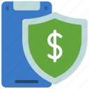 mobile, money, protection, finance, shield, cost