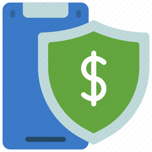 Mobile, money, protection, finance, shield, cost icon - Download on Iconfinder
