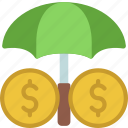 money, cover, finance, umbrella, covered