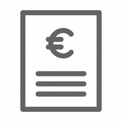 Bill, euro, invoice, tax icon - Download on Iconfinder