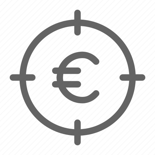 Euro, goal, profit, target icon - Download on Iconfinder