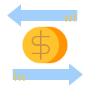 transaction, transfer, arrow, coin, money, flow, finance, financial, currency