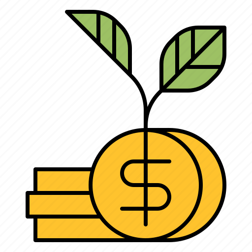 Investment, coin, money, currency, leaf, invest, grow icon - Download on Iconfinder