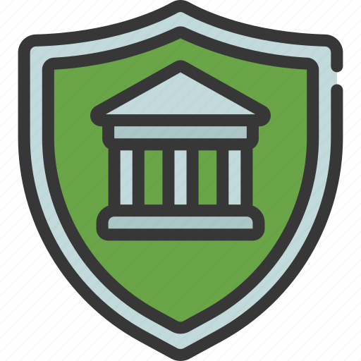 Bank, protection, finance, shield, building icon - Download on Iconfinder