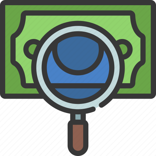 Inspect, money, finance, loupe, research icon - Download on Iconfinder