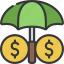 money, cover, finance, umbrella, covered 