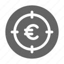 euro, goal, profit, target