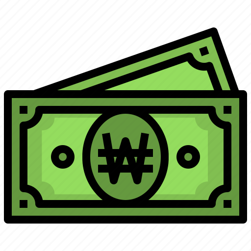 Won, money, cash, currency, banknote icon - Download on Iconfinder