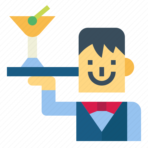 Waiter, man, professions, people icon - Download on Iconfinder