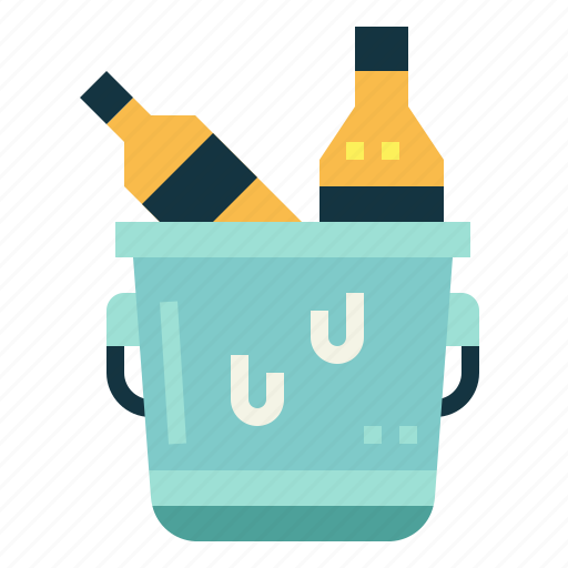 Ice, bucket, box, drink, bottles icon - Download on Iconfinder