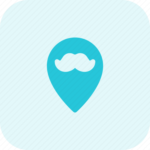 Barber, location, moustache, direction icon - Download on Iconfinder