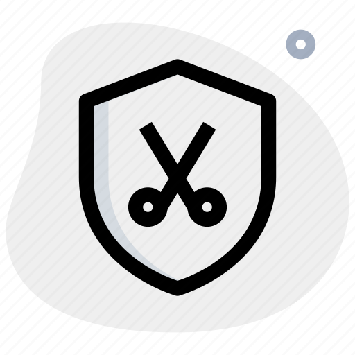 Shield, scissor, shear, protect icon - Download on Iconfinder
