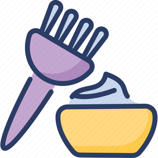 Beauty, blending, bowl, brush, color, dye, hair icon - Download on Iconfinder