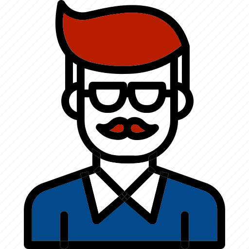Barber, man, moustache, salon, glasses icon - Download on Iconfinder