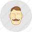 barber, flatstyle, mustache, shop, cutting, person 