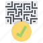 barcode, checking, code, confirmation, data, label, qr 