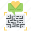 barcode, code, data, heart, label, message, qr 