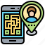 location, map, navigator, online, smartphone 