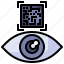code, eye, medical, qr code, view, visibility 