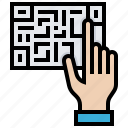 barcode, code, data, hand, label, qr