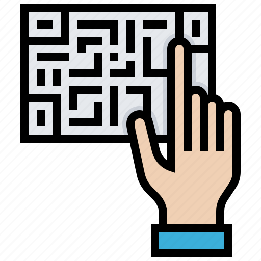 Barcode, code, data, hand, label, qr icon - Download on Iconfinder
