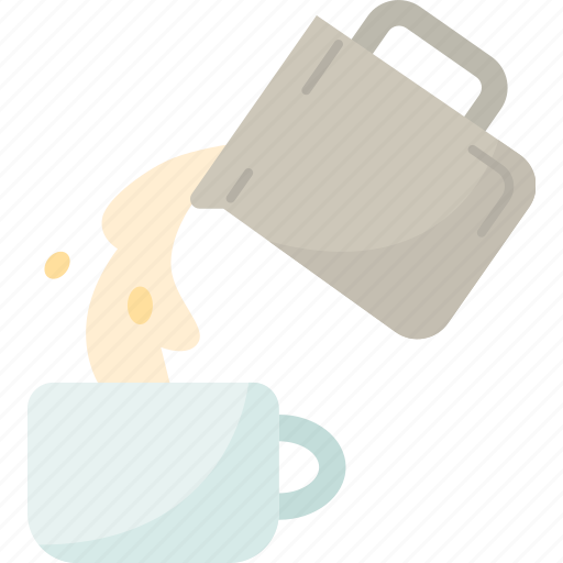 Pouring, milk, latte, coffee, cup icon - Download on Iconfinder