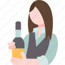 bartender, female, cocktail, restaurant, service