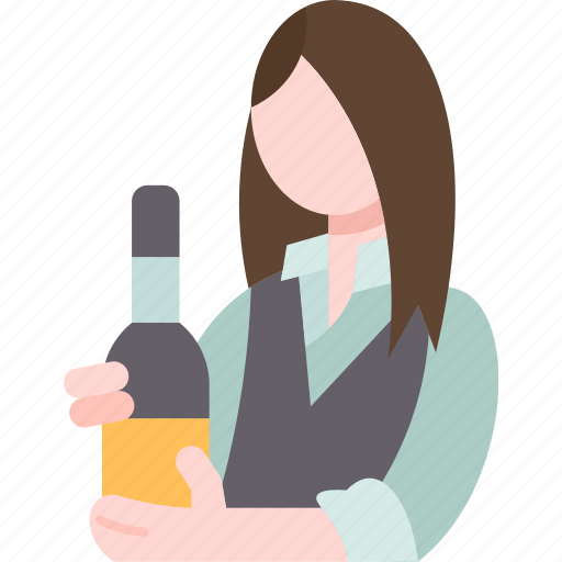 Bartender, female, cocktail, restaurant, service icon - Download on Iconfinder