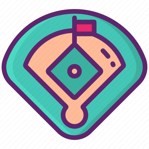 Baseball, field, outfield, sport icon - Download on Iconfinder
