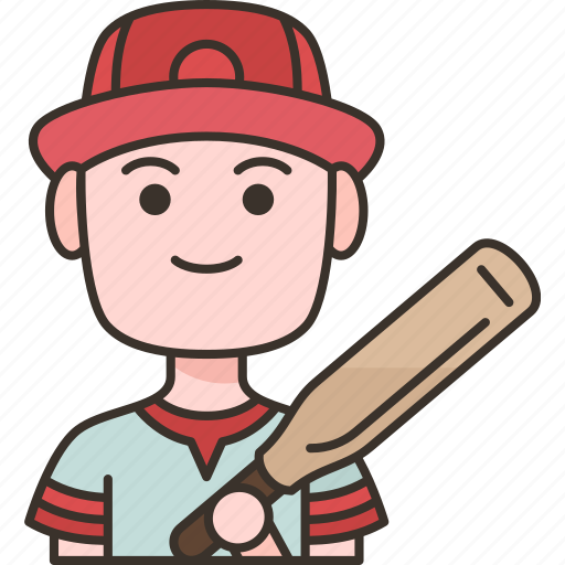 Baseball, player, batsman, team, athlete icon - Download on Iconfinder