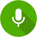 circle, mic, microphone, recording, speaker, speech icon